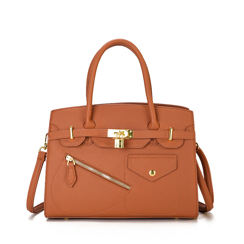 Large Capacity Platinum Simple Easy Matching Women's Handbag