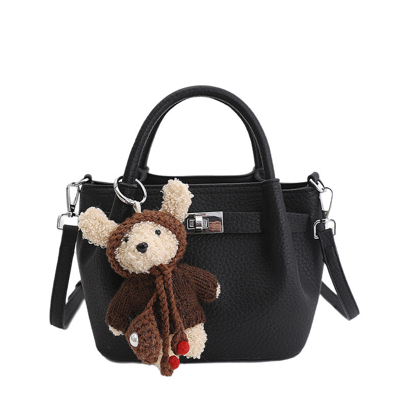 Women's Korean Style Lychee Pattern Vegetable Basket High-grade Bucket Bag