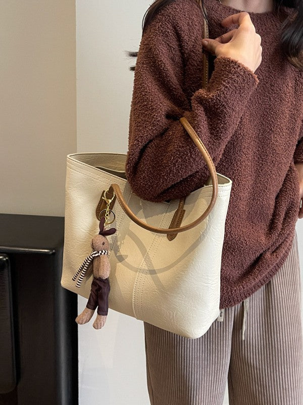 Women's Korean Stitching Portable Commuter Easy Matching Women's Messenger Bag