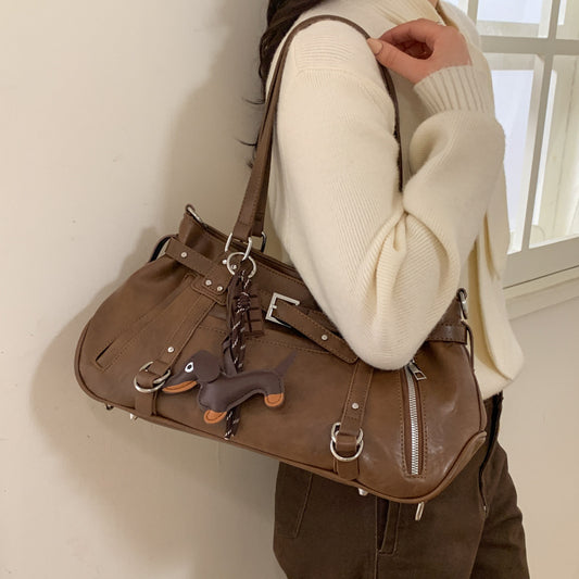 Women's Retro Trendy Cool Fashion Commuter Underarm Bag