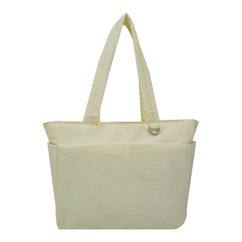 Color Portable Practical Large Capacity Lightweight College Class Women's Shoulder Bag