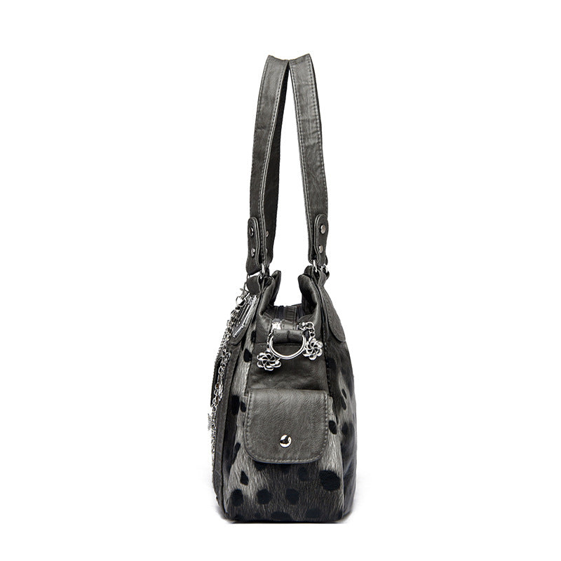 Women's Retro Washed Unique Hot Fan Bike Packet Large Capacity Women's Handbag
