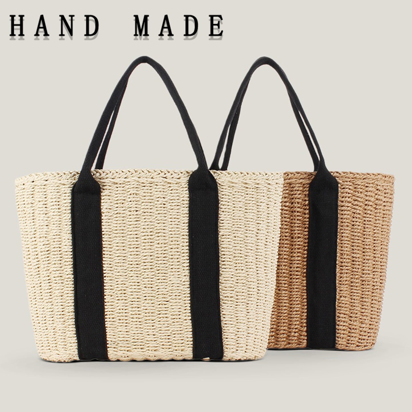 Simple Woven Large Capacity Seaside Vacation Women's Handbag