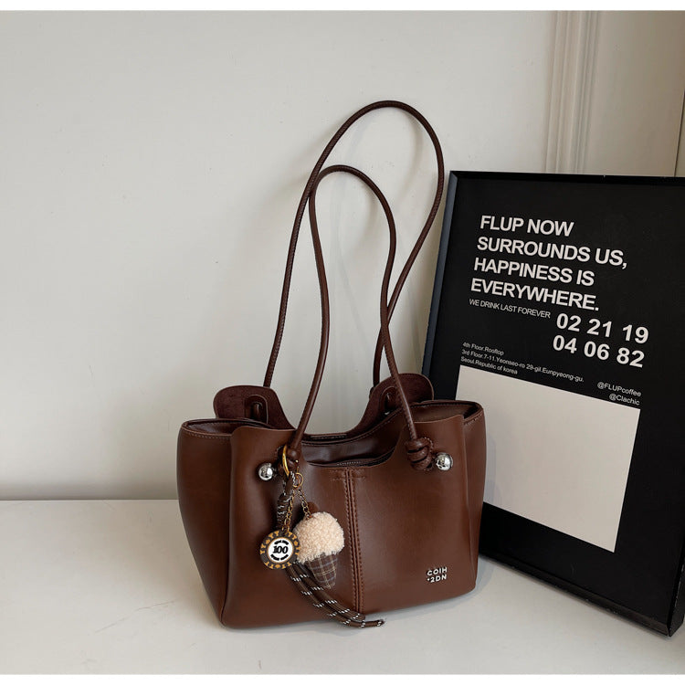 Women's Textured Commuting Large Winter Fashion Popular Western Shoulder Bags