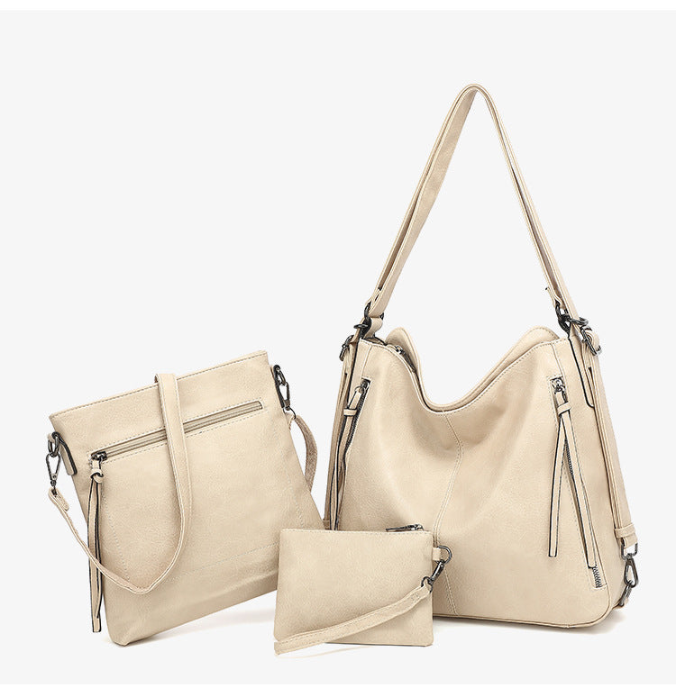 Graceful Fashion Slouchy Women's Retro Three-piece Women's Shoulder Bag