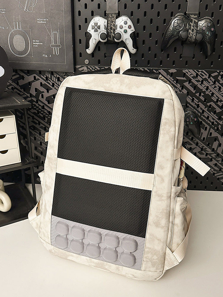 Women's & Men's Large Capacity Burden Alleviation Adjustable College Trip Leisure Backpack