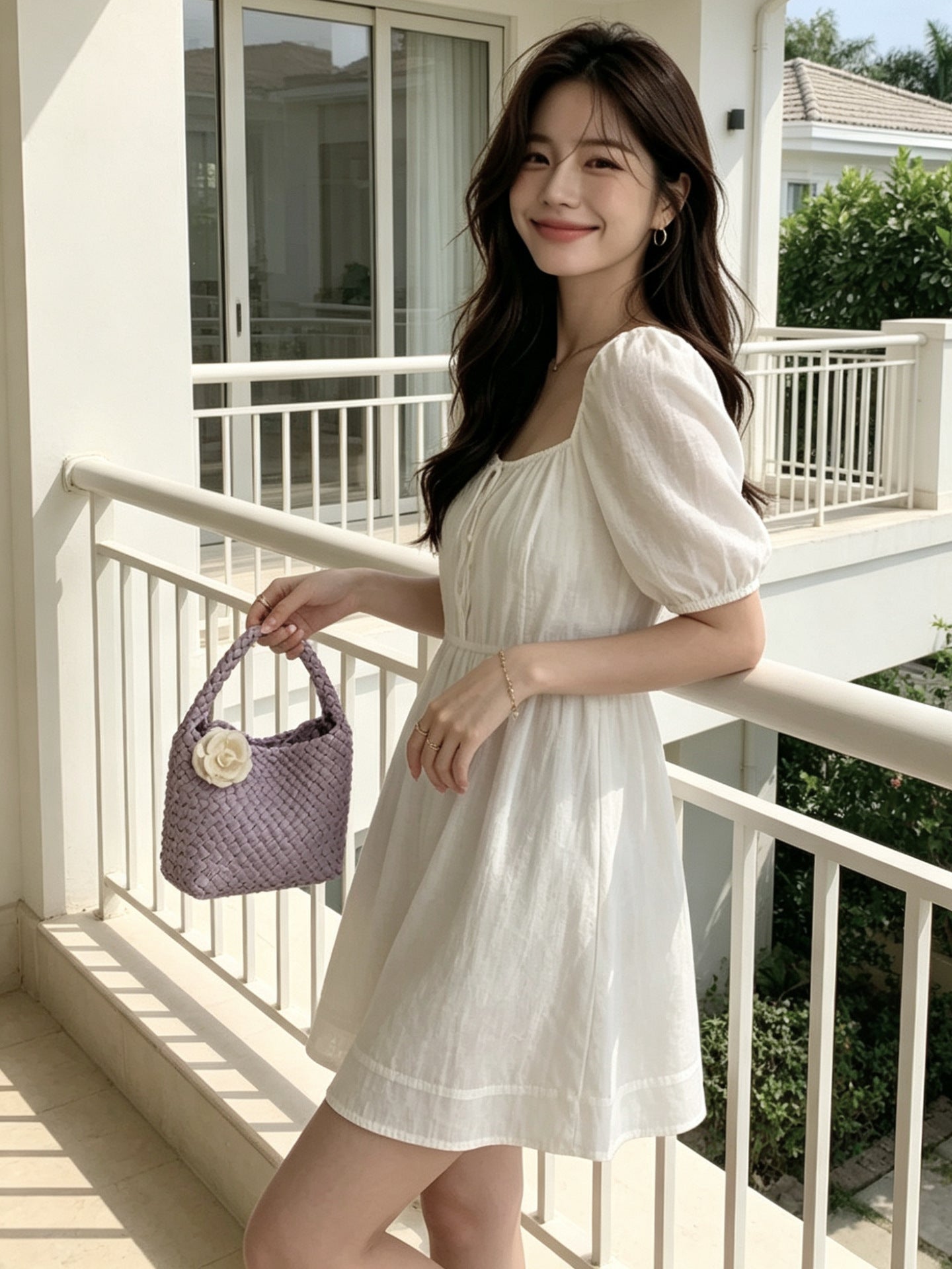 Women's Mermaid Hand-woven High-grade Exquisite Vegetable Basket Bucket Bag