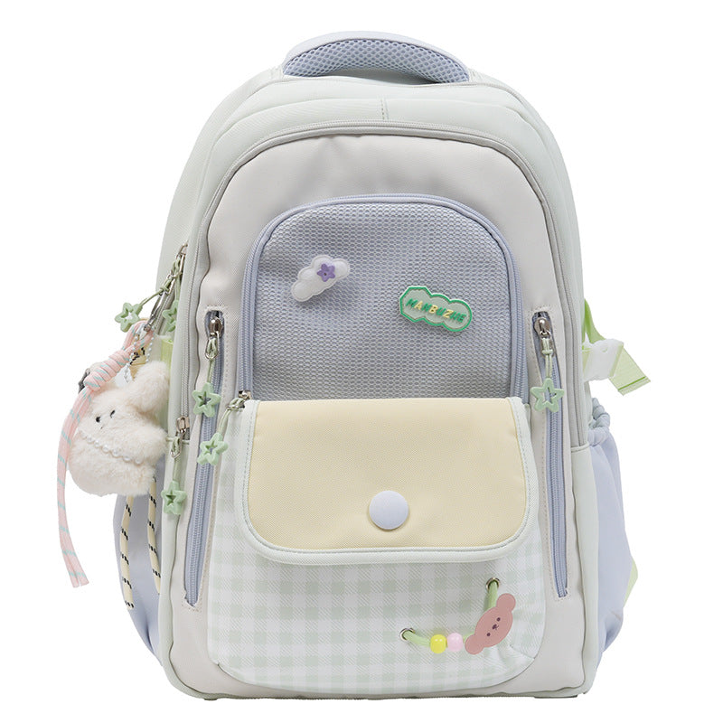 Style Good-looking Dopamine Contrast Color Everyday Joker Large Women's Backpack