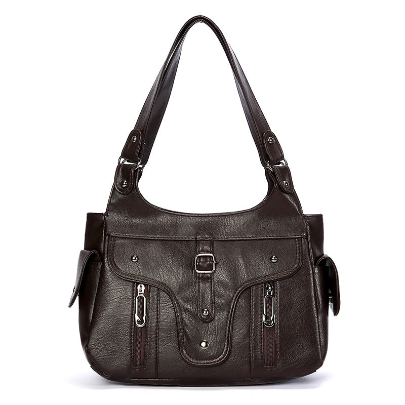 Women's Retro Large Capacity Fashion High-grade Western Handbags