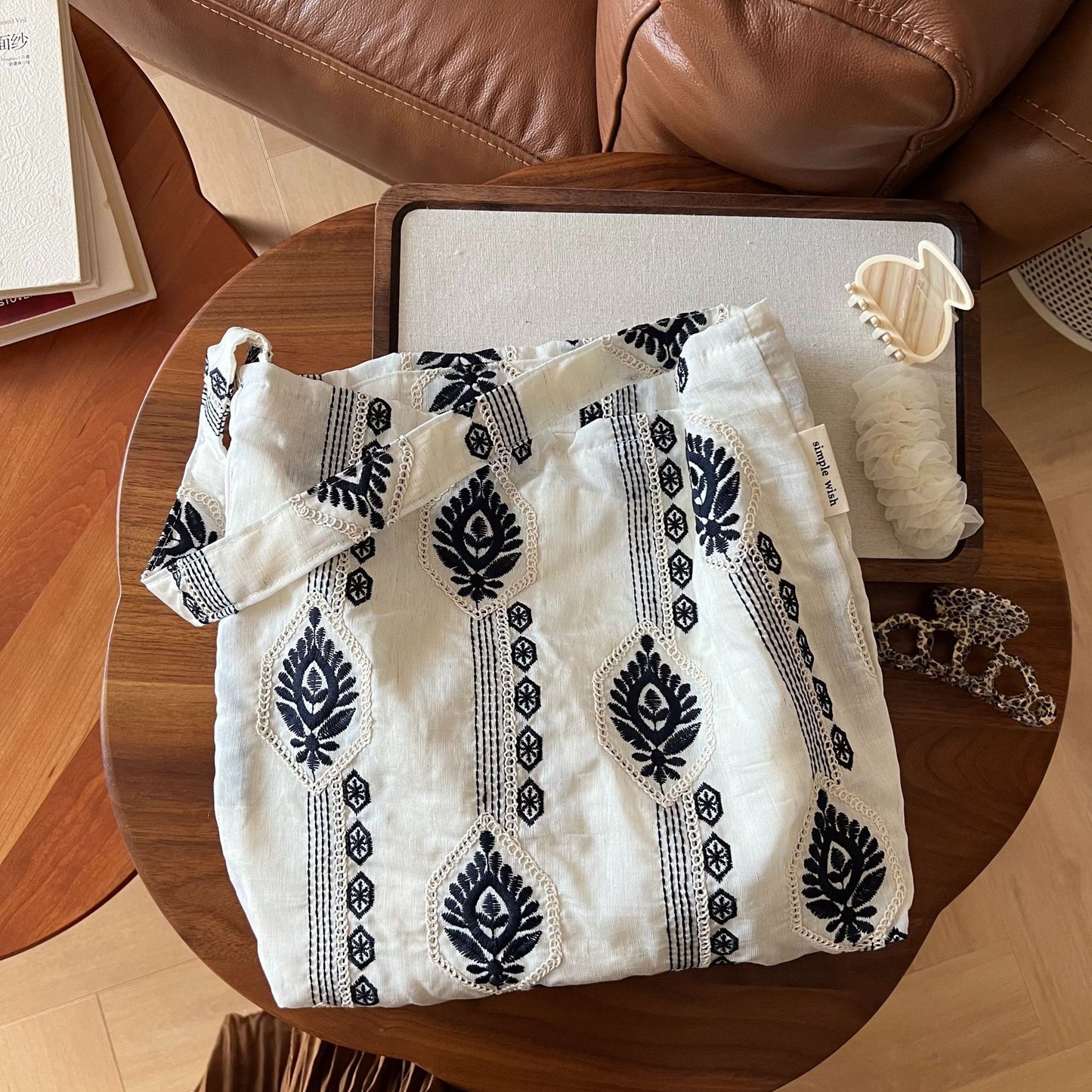 Cloth Cotton Linen Embroidered Female Artistic Retro Minority Ethnic Underarm Bag