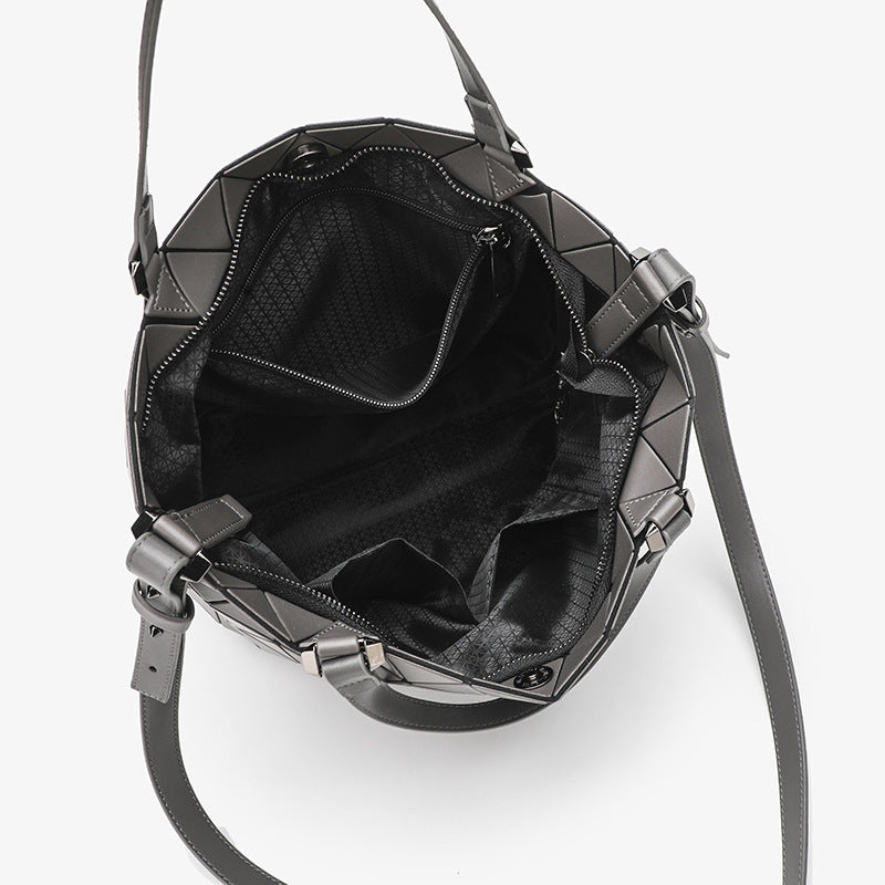 Large Capacity Frosted Steamed Crystal Bun Fashion Rhombus Women's Messenger Bag