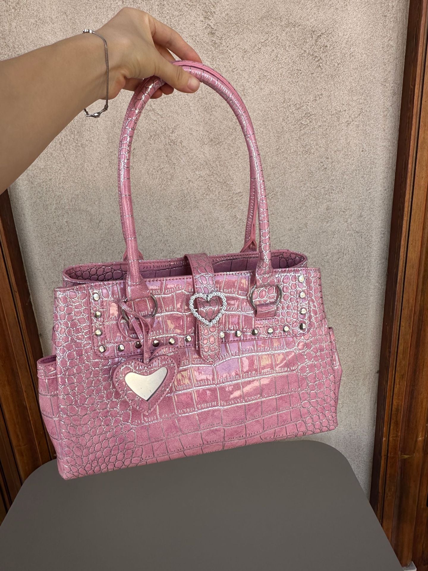 High-grade Crocodile Pattern Large Capacity Portable Female Sweet Cool Women's Shoulder Bag