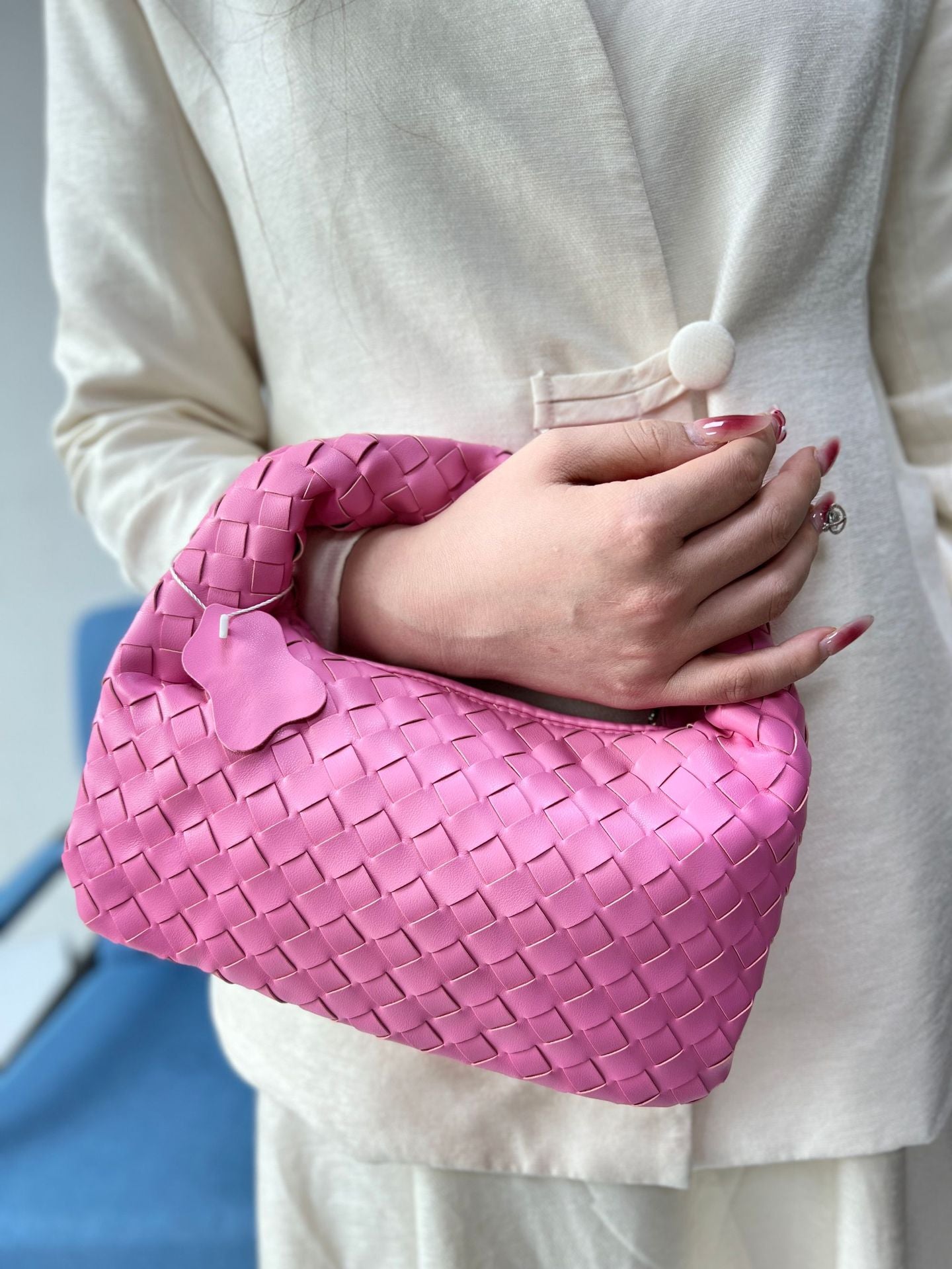Women's Woven Popular Horn Knotted Portable Underarm Bags
