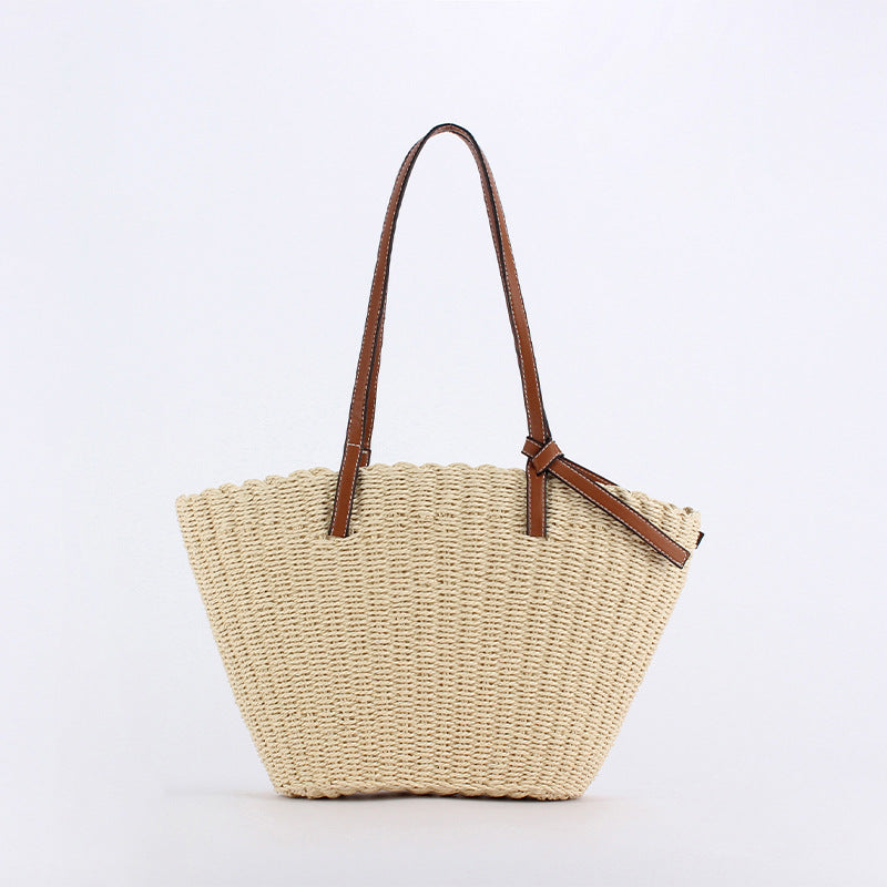 Retro Woven Fashion Beach Vacation Large Women's Shoulder Bag