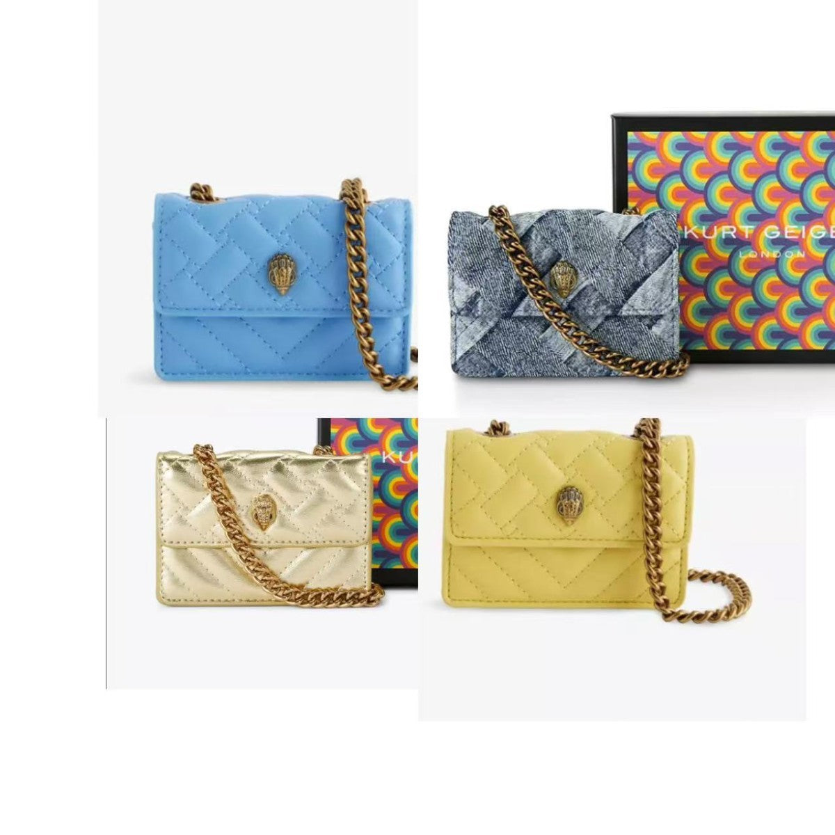 Head Contrast Color Diamond Embroidery Thread Women's Messenger Bag