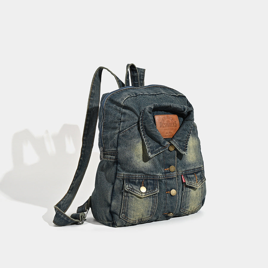Denim Fashion Retro Style Large Capacity Tote Bag