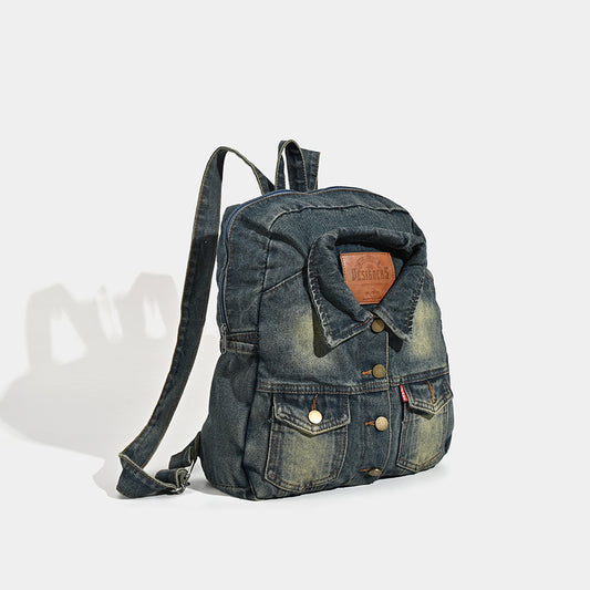 Denim Fashion Retro Style Large Capacity Tote Bag
