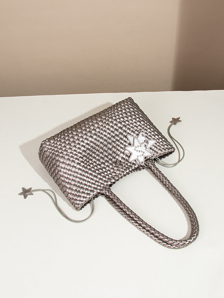 Five-pointed Star Ornaments Woven Design Large Capacity Bags