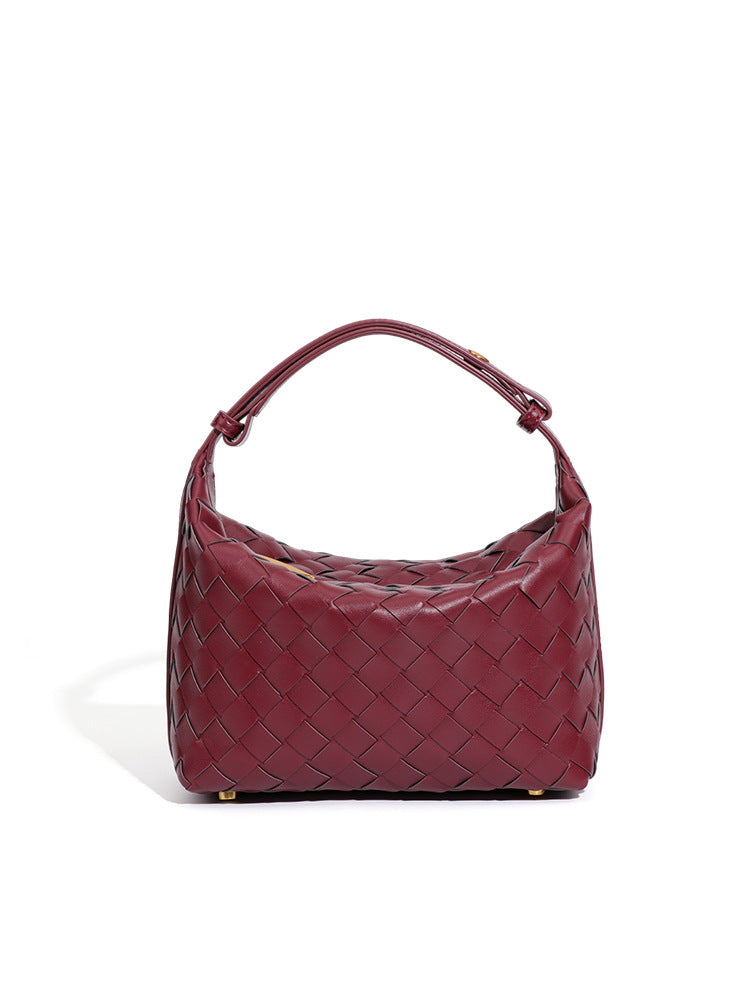Women's Woven Niche Western Style Hand Carrying Lunch Box Commuter Underarm Bag