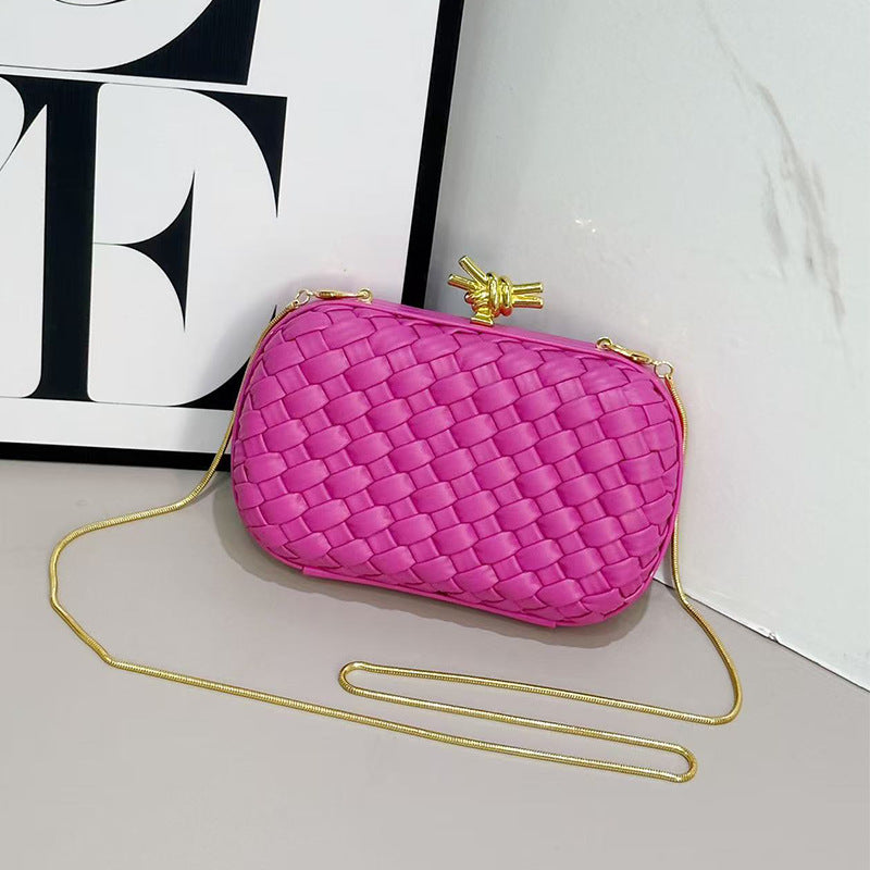 Women's Hand-woven Metal Chain Light Luxury Banquet Women's Shoulder Bag