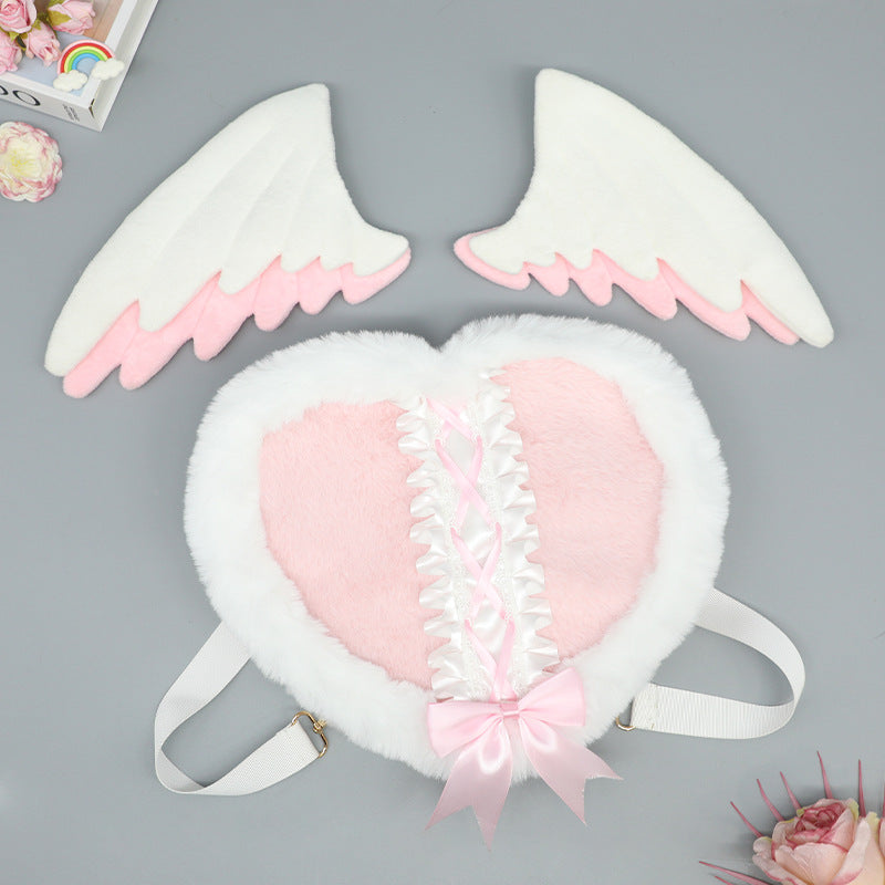 Plush Wings Comic Show Angel Cartoon Women's Backpack