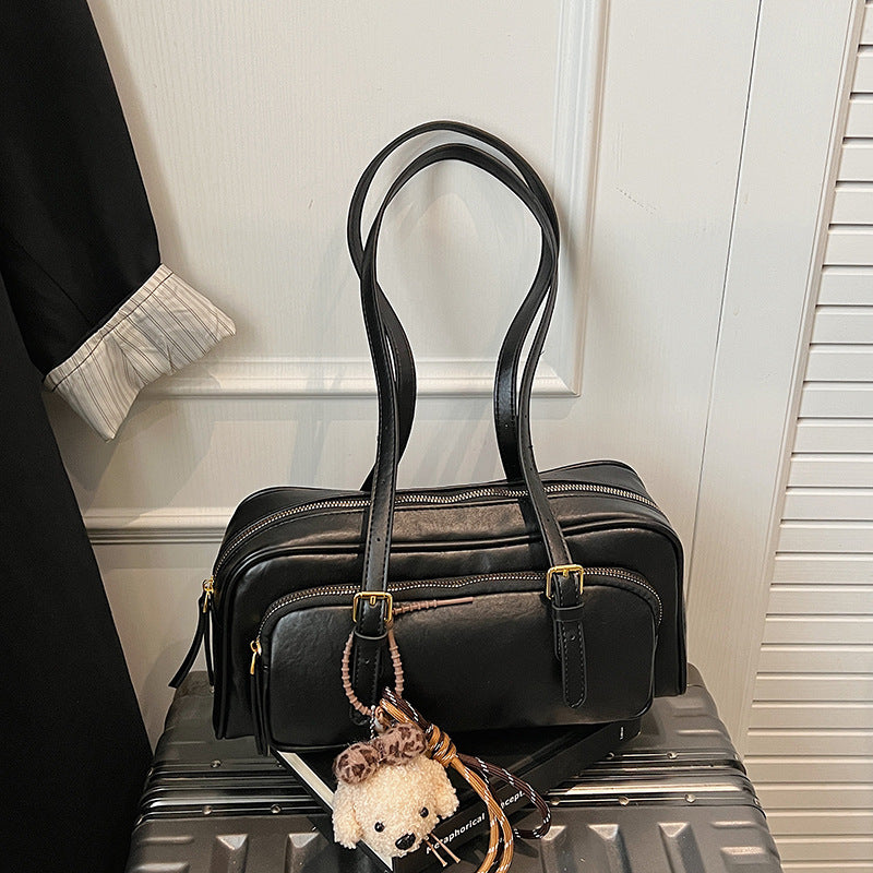 Baguette Portable Fashion Retro Minority Simple Advanced Commuter Large Capacity Underarm Bag
