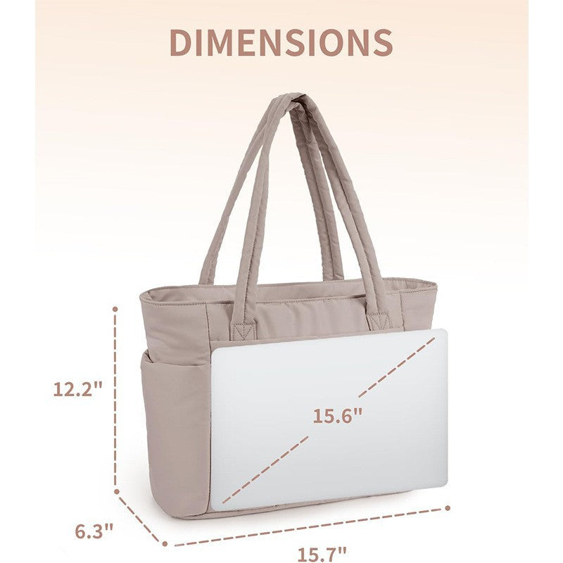 Graceful Attractive Women's Quilted Convenient Computer Shoulder Bags