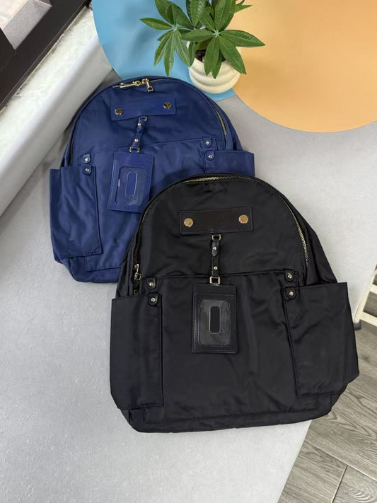 Women's & Men's Capacity Waterproof Commuter Nylon Cloth With Leather Backpacks