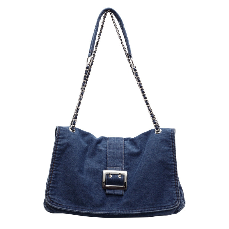 Women's Denim Fashion Commuter Large Capacity Underarm Spring Bags