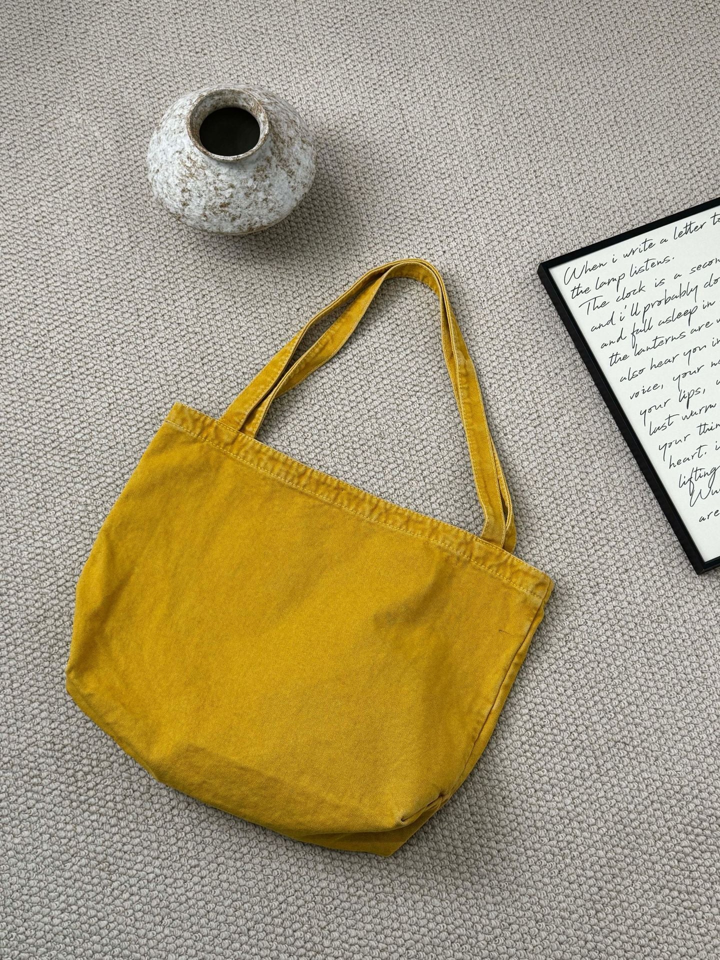 Large Capacity Washed Canvas Versatile Commuter Tote Bags