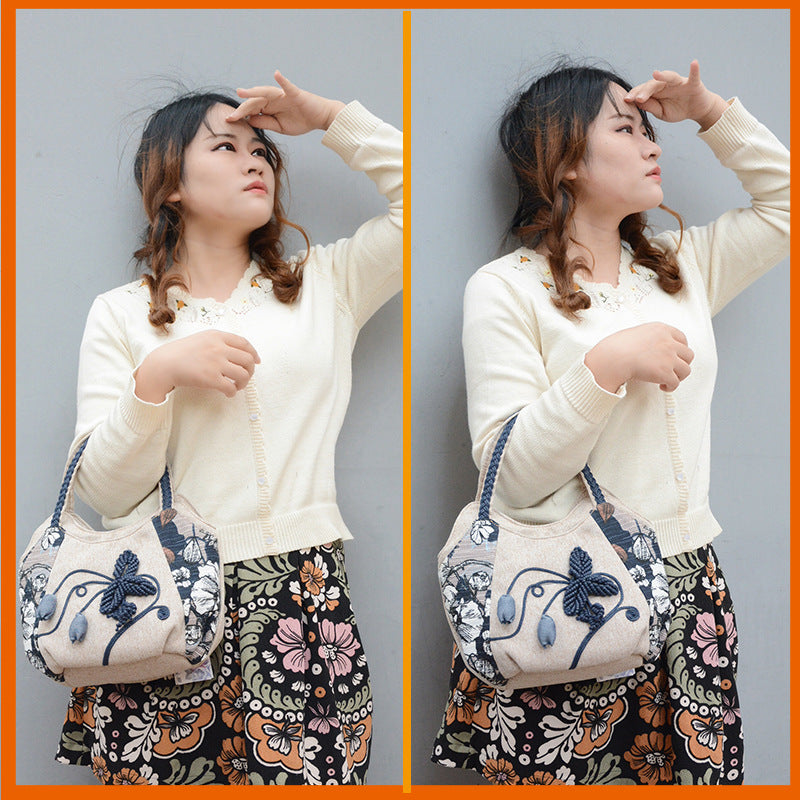 Women's Ethnic Style Woven Yunnan Literary Handbags