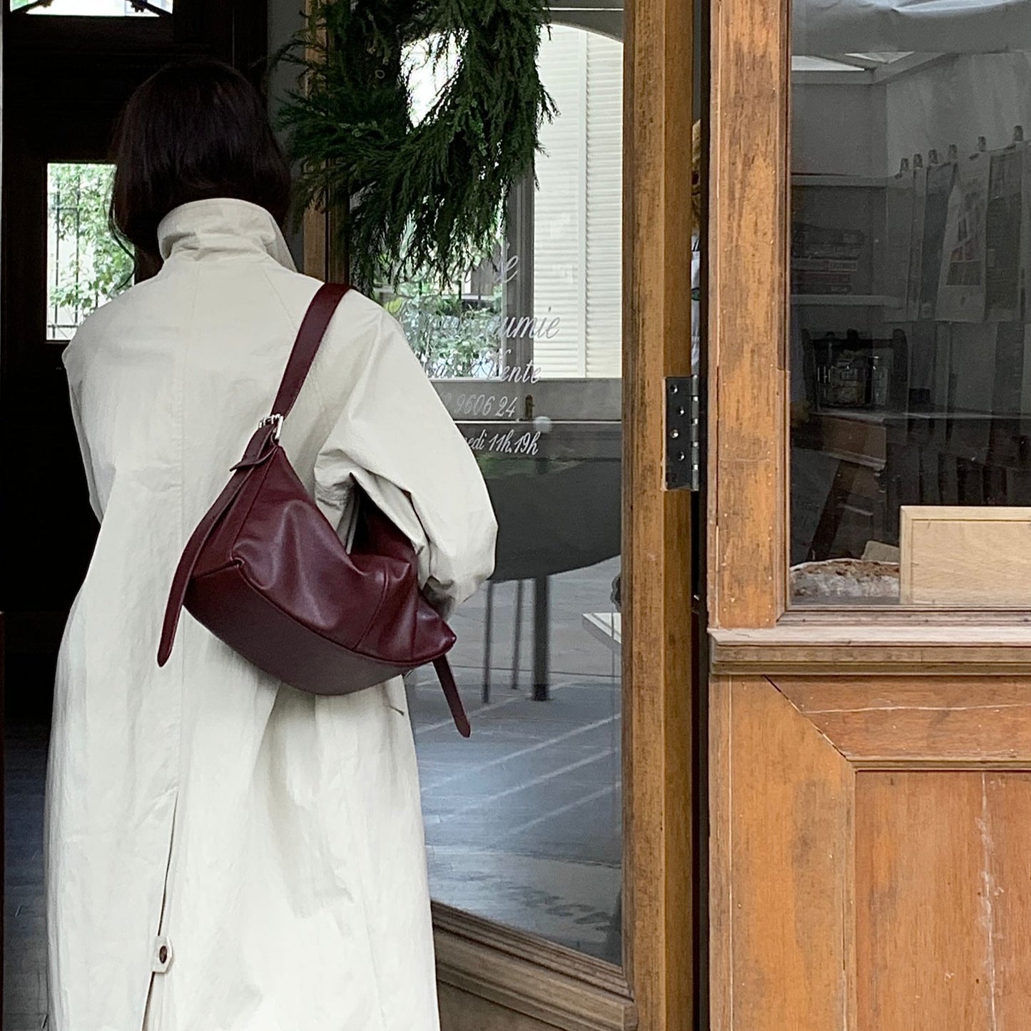 Women's Fashion Solid Color Texture Advanced Women's Handbag