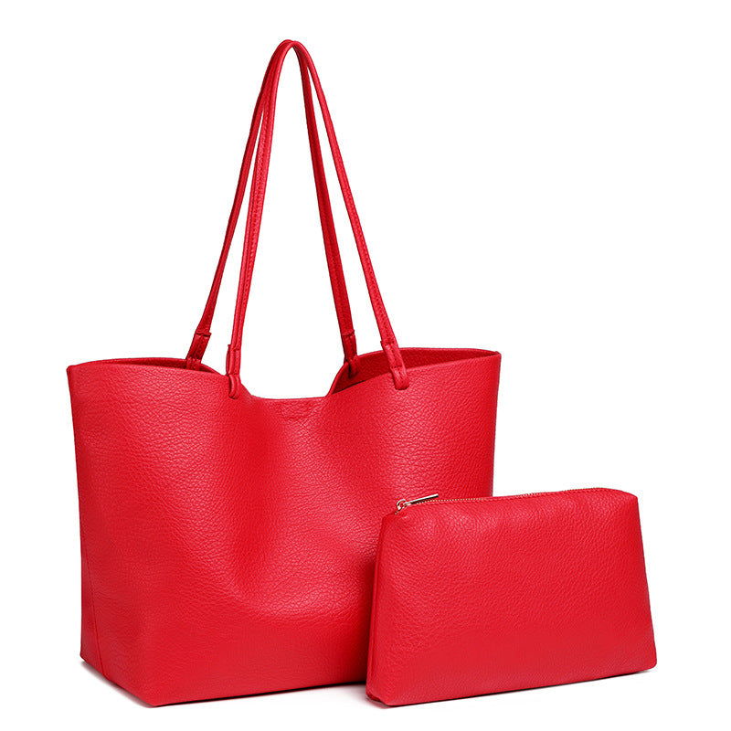 Women's Simple Soft Leather High-grade Large Capacity Women's Shoulder Bag