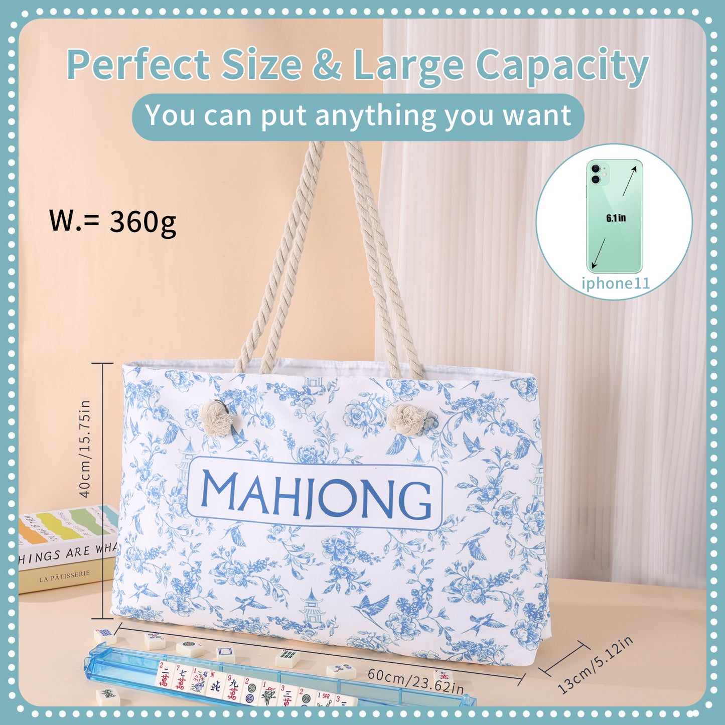 Elegant Mahjong Storage Cosmetics Multifunctional Toiletry Bags