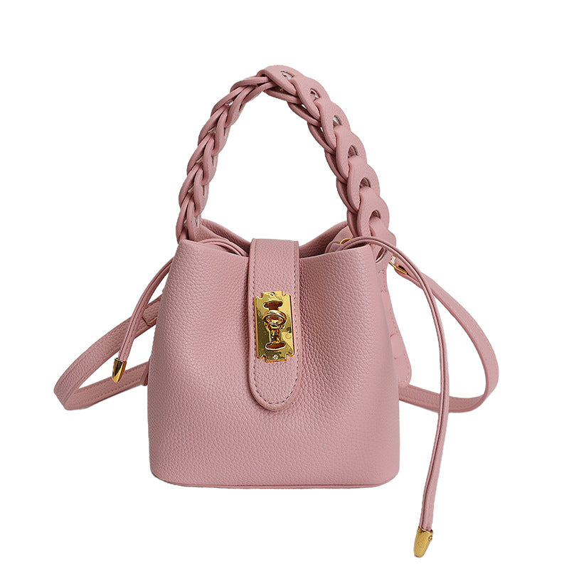 Women's Design High-grade Vegetable Basket Elegant Graceful Bucket Bag