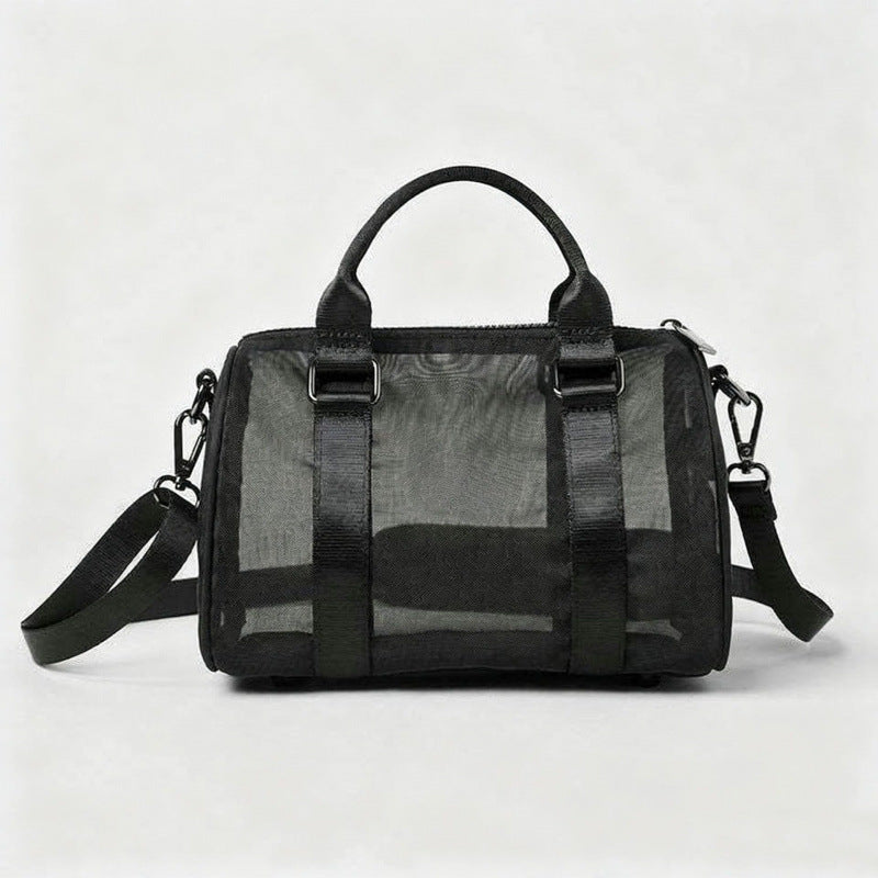 Women's Transparent Mesh Yoga Fitness Large Capacity Travel Bags