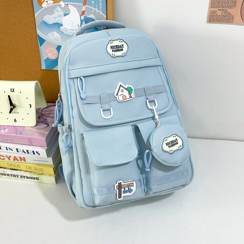 Spring Cute Korean College Female Good-looking Wide Women's Backpack