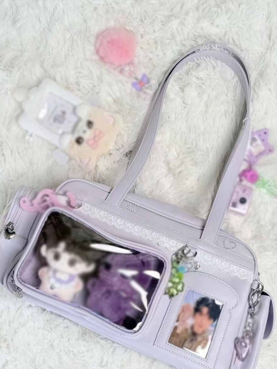 Doll Transparent Commuter Large Capacity Boston Tote Bag