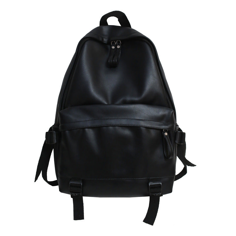 Men's Color Leather Female Versatile Large Capacity Backpacks