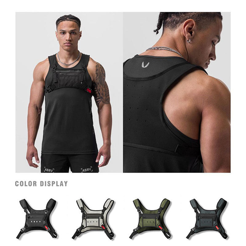 Men's Vest Practical Corset Hip Hop Street Sports Backpack