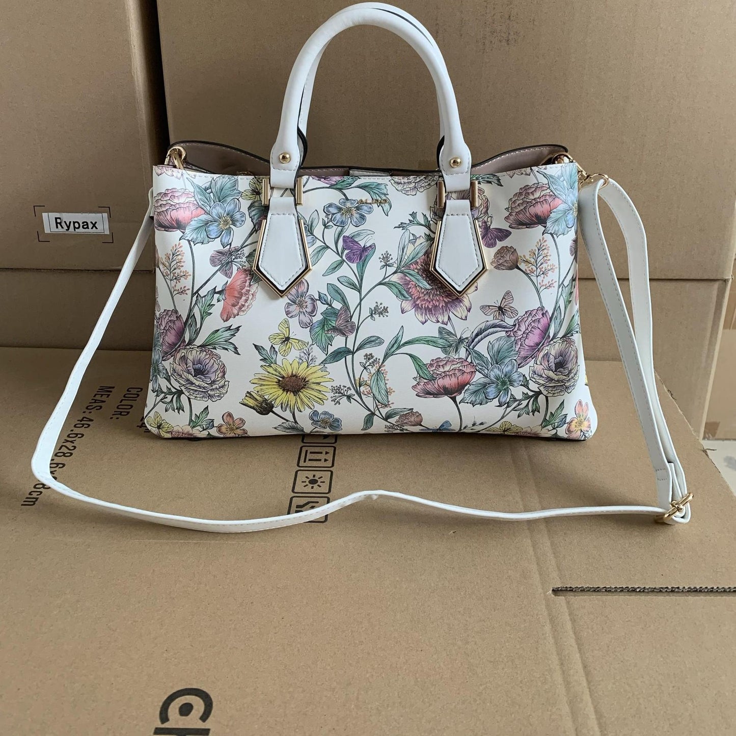 Women's Canada Flower Trend Texture Large Capacity Shoulder Bags