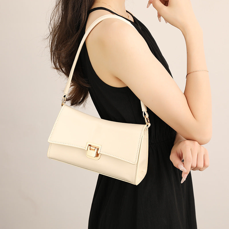 Style Retro Simple Baguette Underarm Design Women's Shoulder Bag