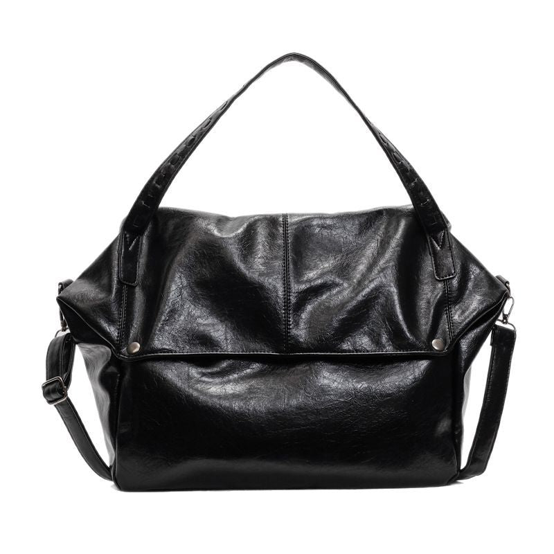 Women's Black Large Capacity Totes American Retro Tote Bag