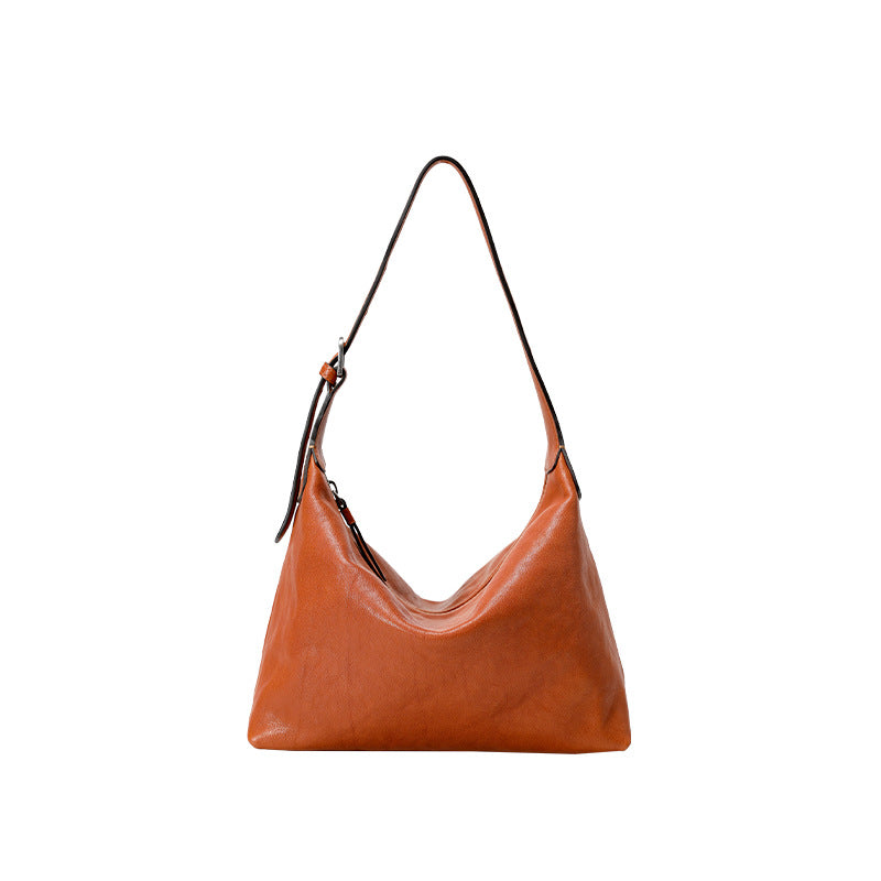 Women's Vegetable Tanning Leather Classic Commuter Genuine Underarm Bag