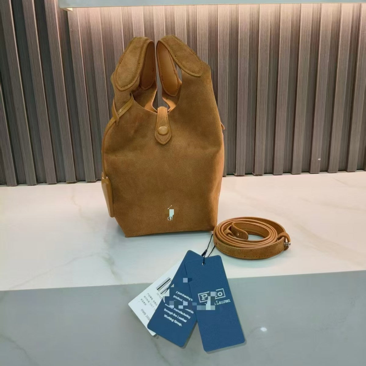 Pony Vegetable Basket Suede Hand Carrying Bucket Bag