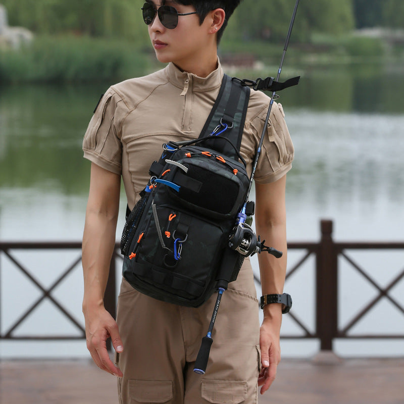 Women's & Men's Lure Fishing Waterproof Camouflage Cycling Sling Sports Backpack