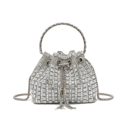 Women's Dinner Refined Rhinestone Chain Simple Fashion Bucket Bag