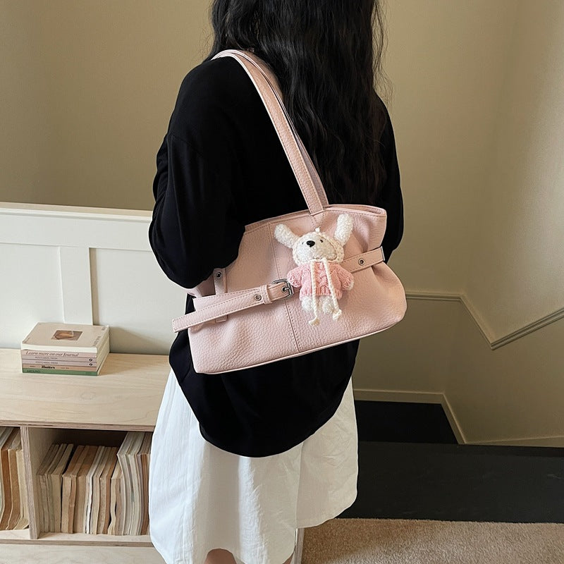 Women's Trendy Niche Commuting Motorcycle Fashion Pleated Underarm Bag