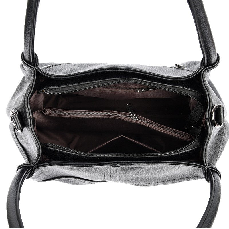 Women's Texture Soft Leather Commuter Simple Bags