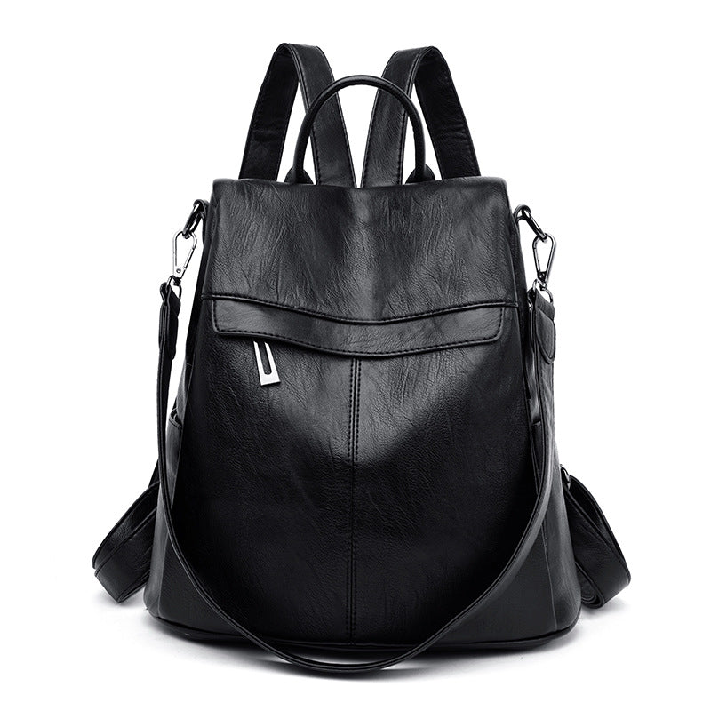 Women's Leather Pattern Stitching Fashion Textured Female Women's Backpack